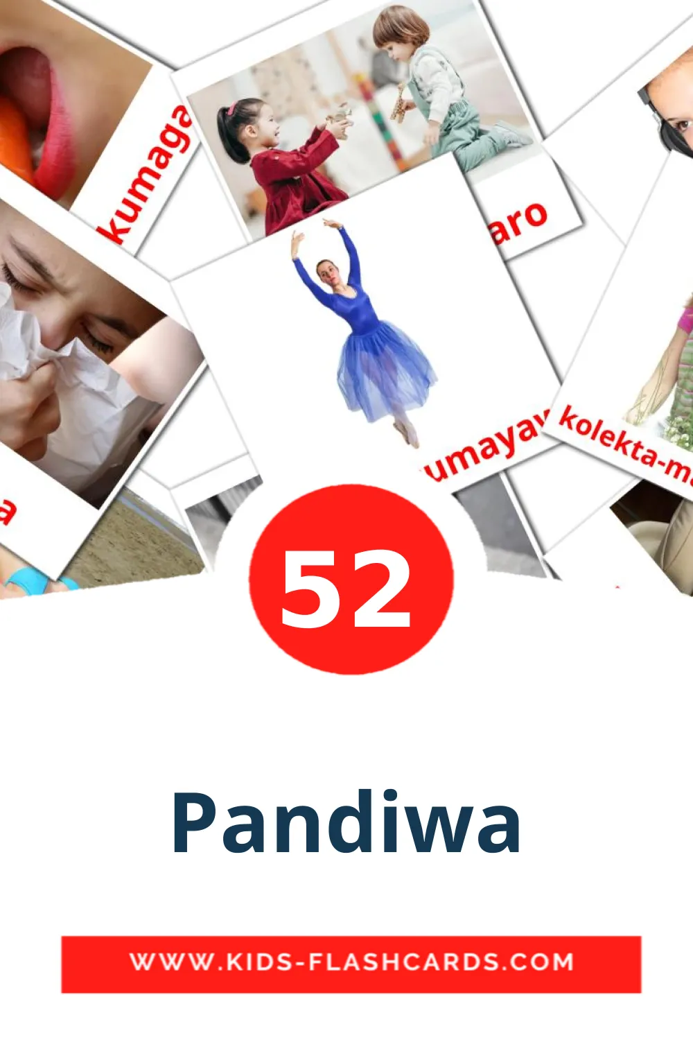 52 Pandiwa Picture Cards for Kindergarden in filipino