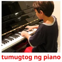 tumugtog ng piano picture flashcards