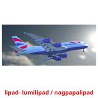 lipad- lumilipad / nagpapalipad flashcards illustrate
