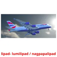 lipad- lumilipad / nagpapalipad Bildkarteikarten