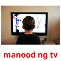 manood ng tv picture flashcards