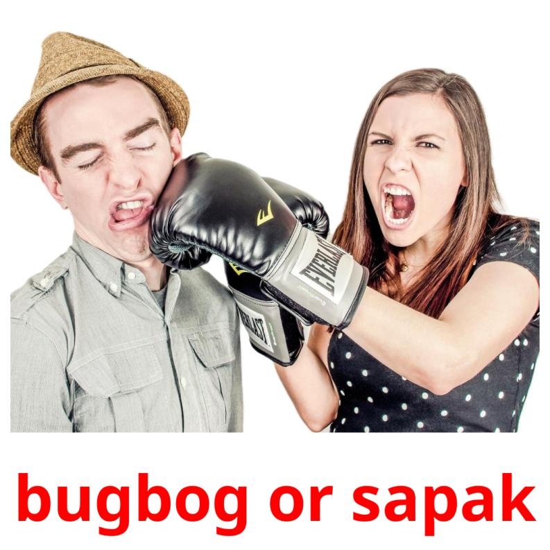 bugbog or sapak picture flashcards