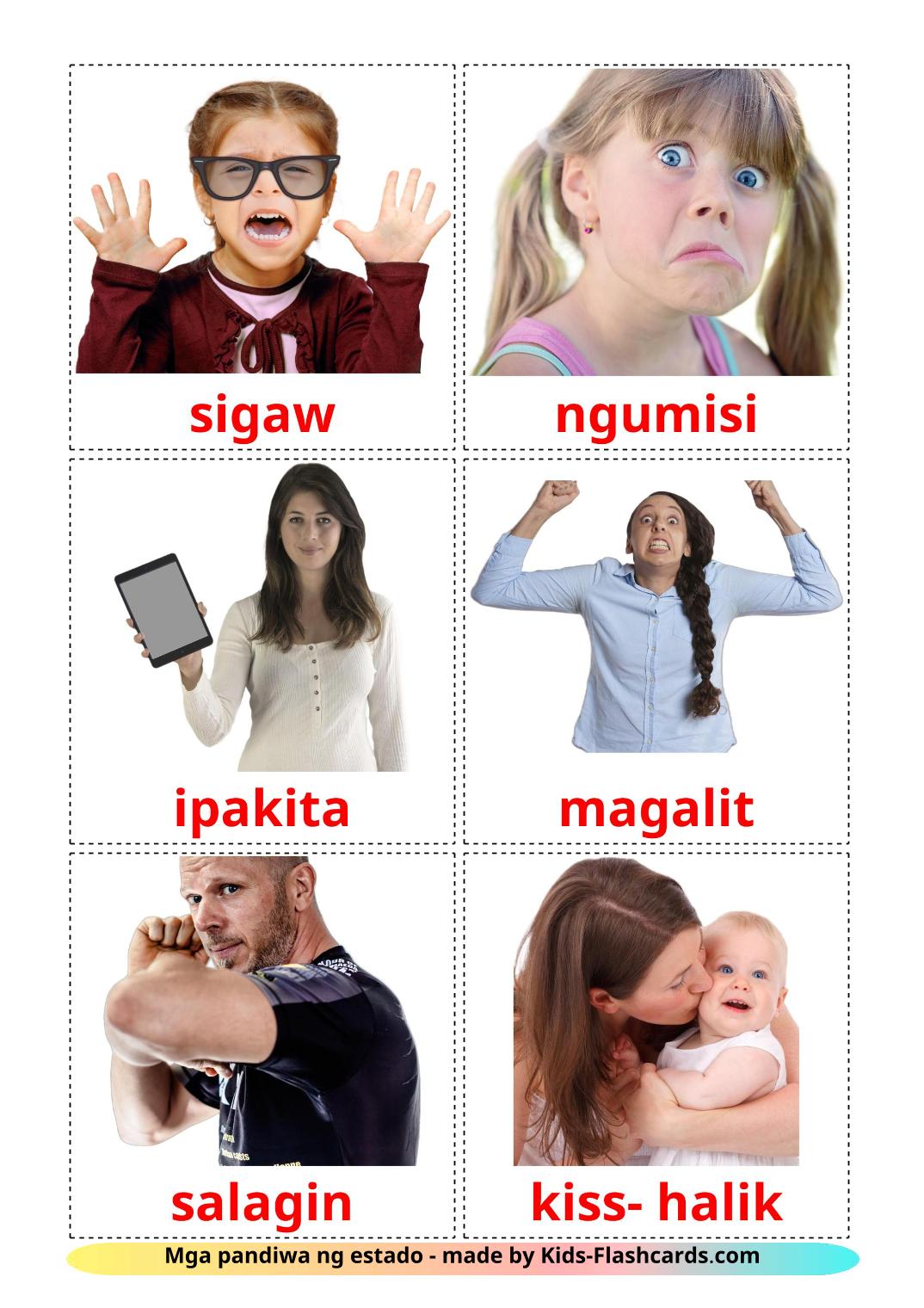 State verbs - 23 Free Printable filipino Flashcards 
