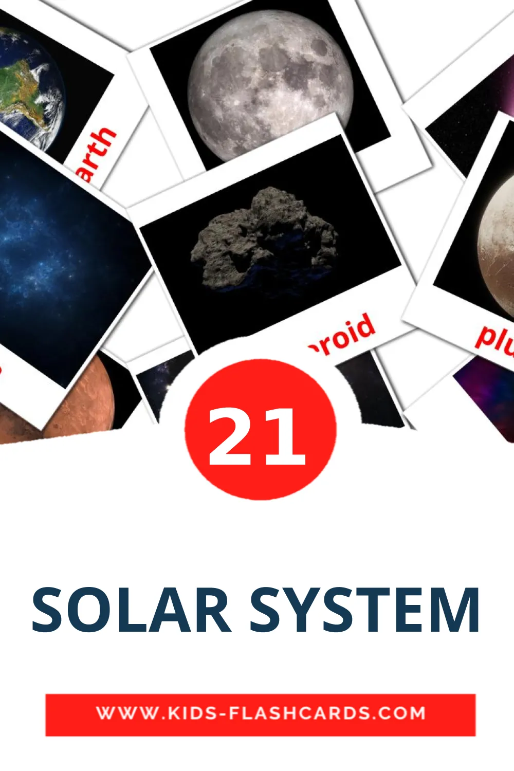 21 SOLAR SYSTEM Picture Cards for Kindergarden in filipino