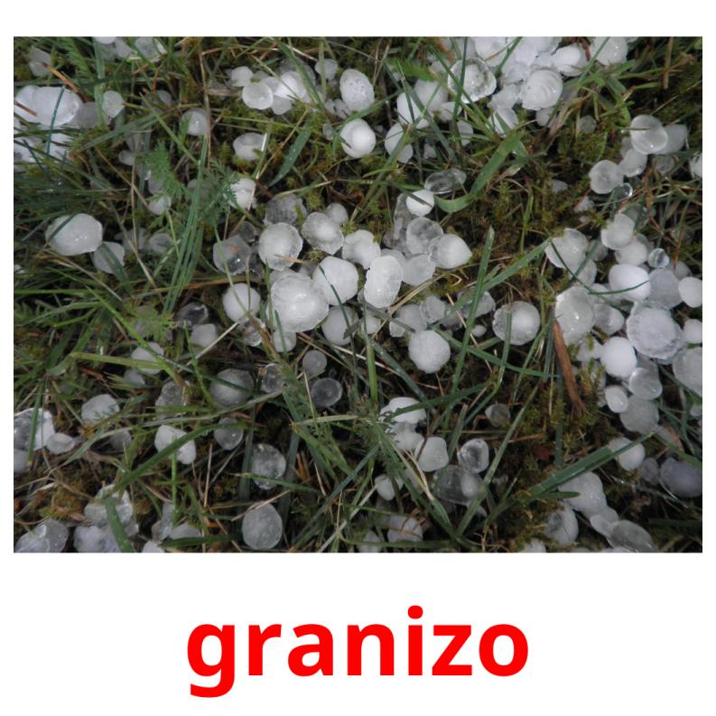 granizo picture flashcards