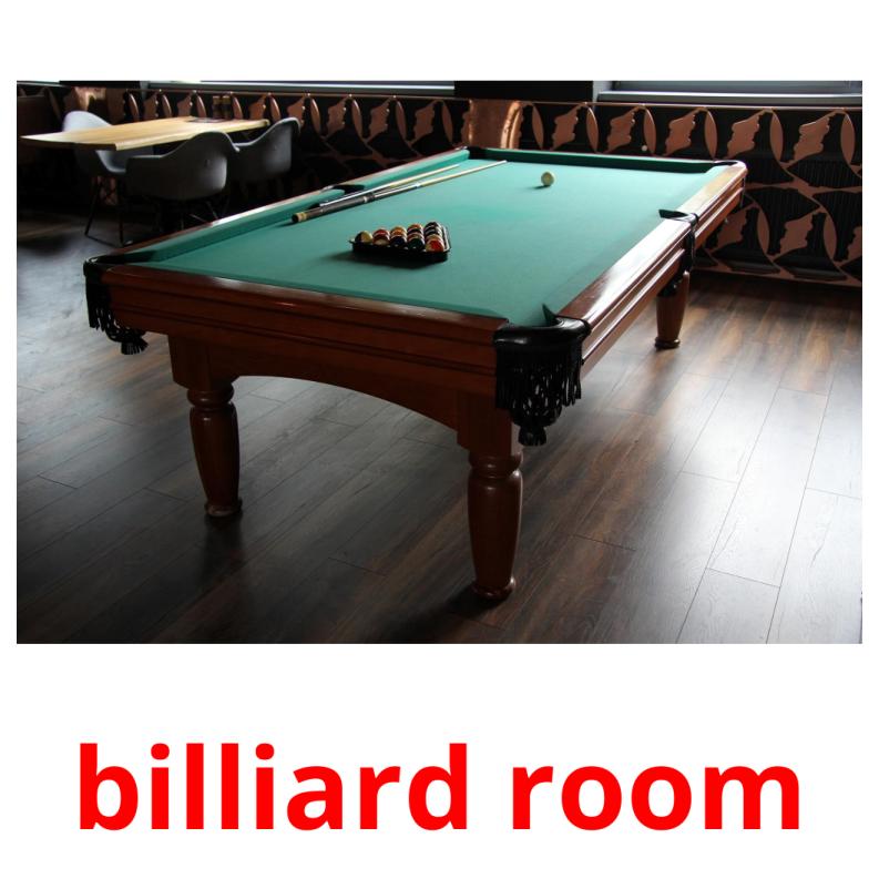 billiard room flashcards illustrate
