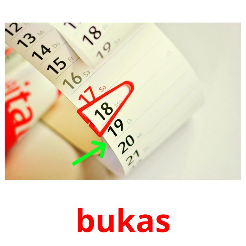 bukas picture flashcards