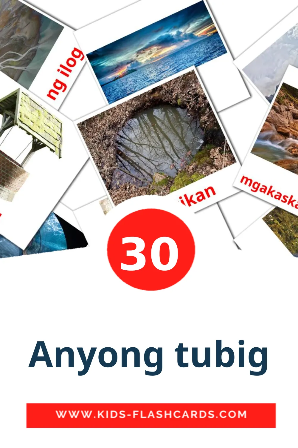 Anyong tubig на филиппинском для Детского Сада (30 карточек)