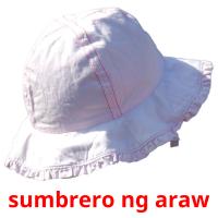 sumbrero ng araw Tarjetas didacticas
