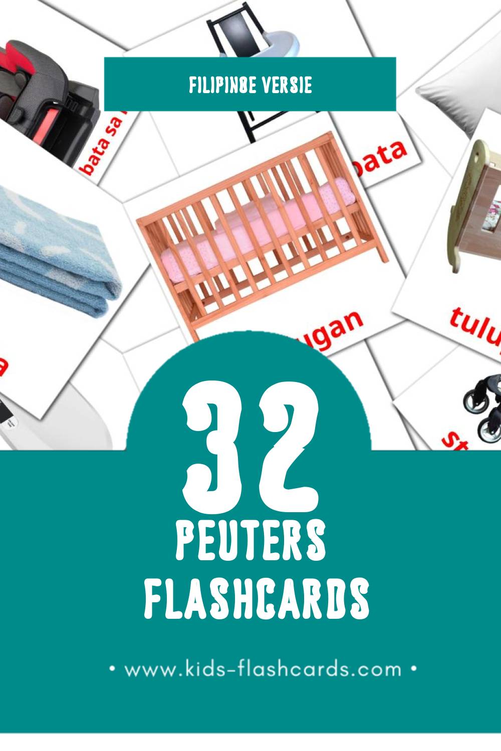 Visuele Sanggol Flashcards voor Kleuters (43 kaarten in het Filipino)