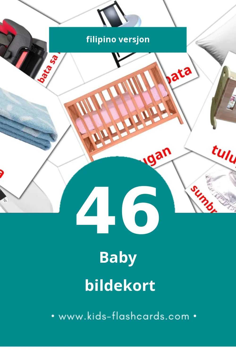 Visuelle Sanggol bildekort for småbarn (46 kort på Filipino)
