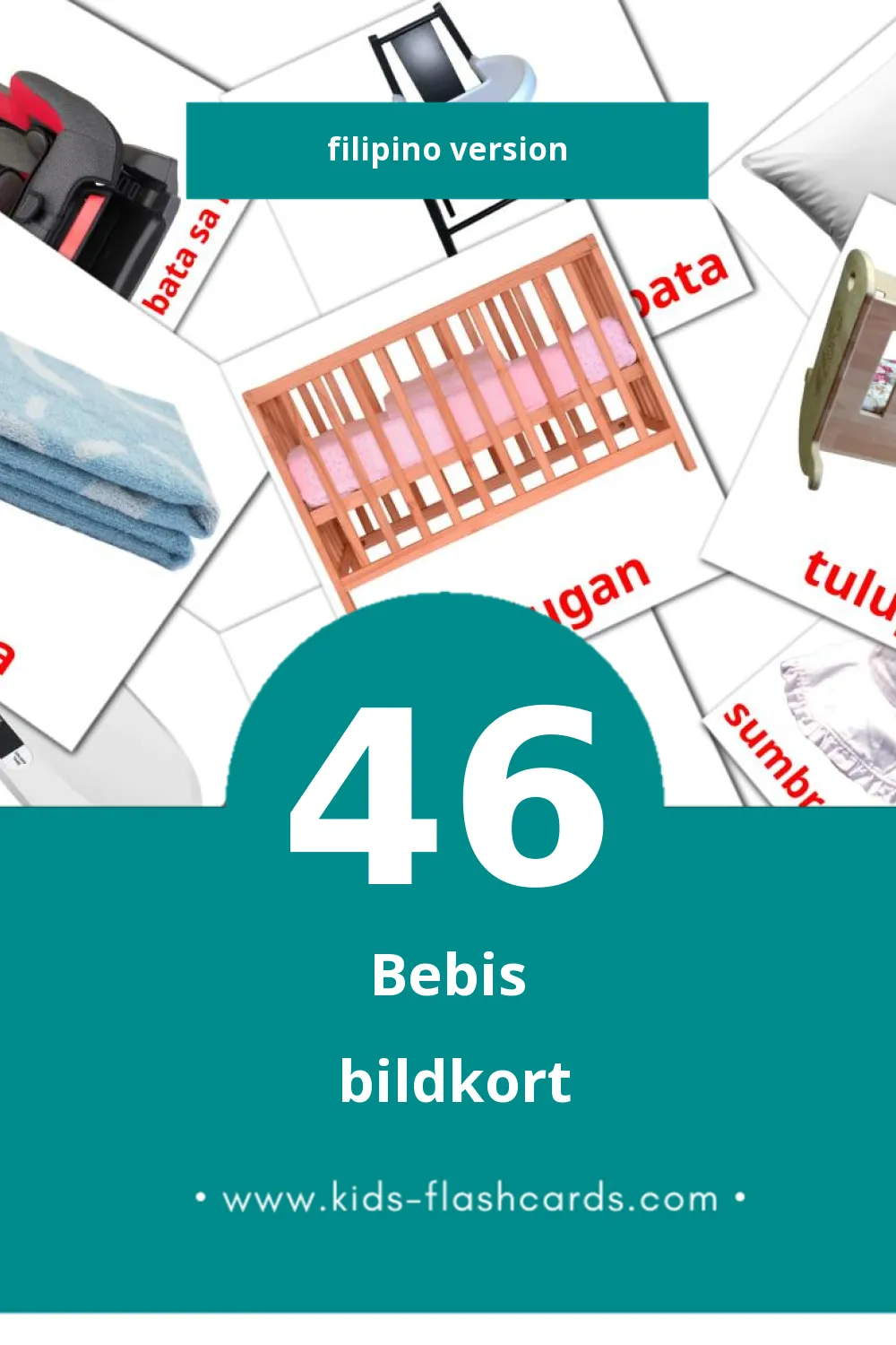 Visuella Sanggol för småbarn (46 bildkort för barn på Filipino)