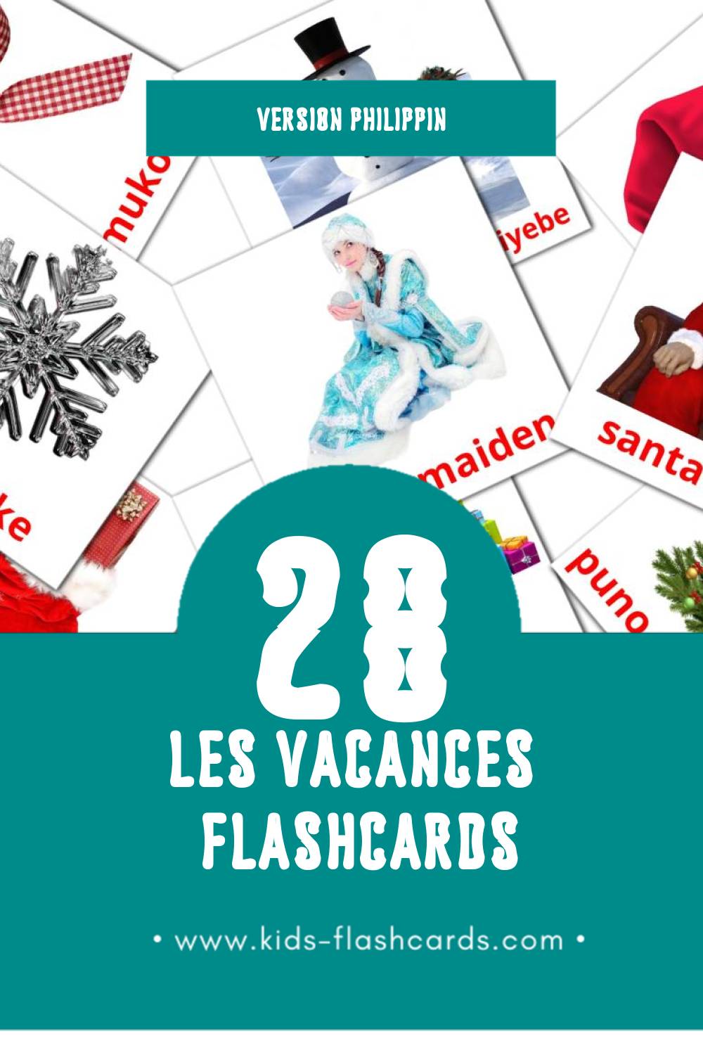 Flashcards Visual Piyesta Opisyal pour les tout-petits (28 cartes en Philippin)