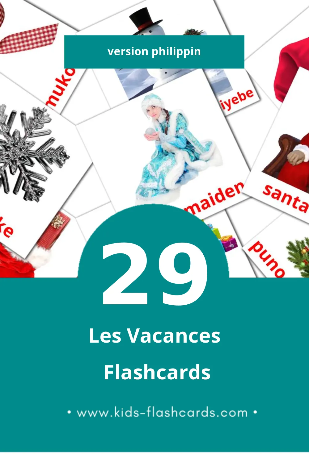 Flashcards Visual Piyesta Opisyal pour les tout-petits (29 cartes en Philippin)