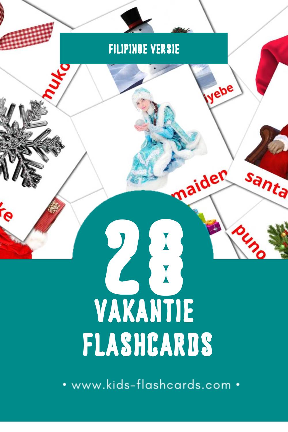 Visuele Piyesta Opisyal Flashcards voor Kleuters (28 kaarten in het Filipino)