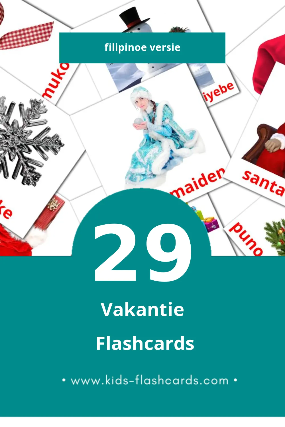 Visuele Piyesta Opisyal Flashcards voor Kleuters (29 kaarten in het Filipino)