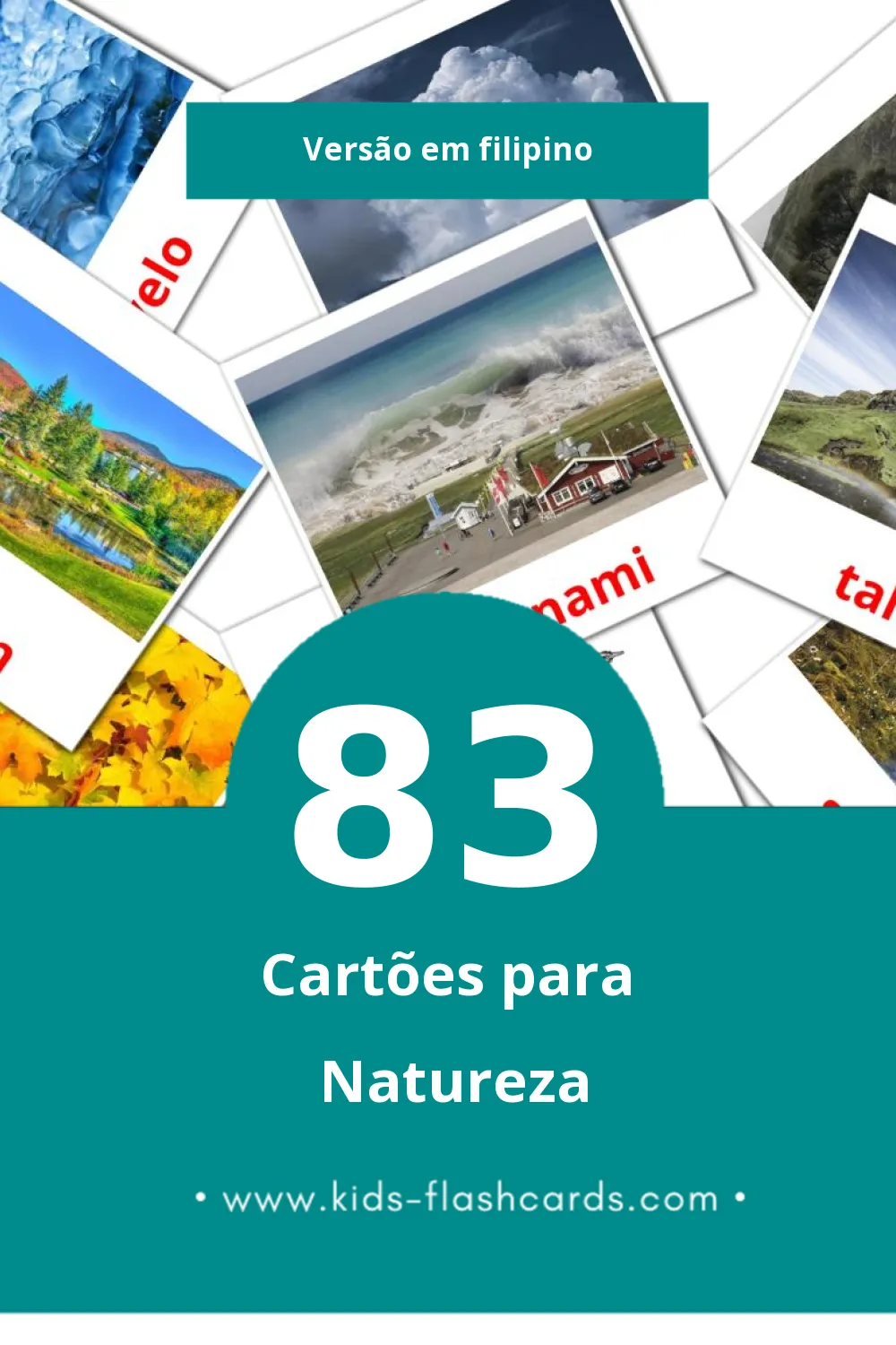 Flashcards de Kalikasan Visuais para Toddlers (83 cartões em Filipino)
