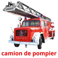 camion de pompier Tarjetas didacticas