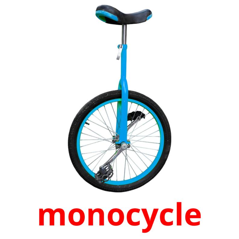 monocycle picture flashcards