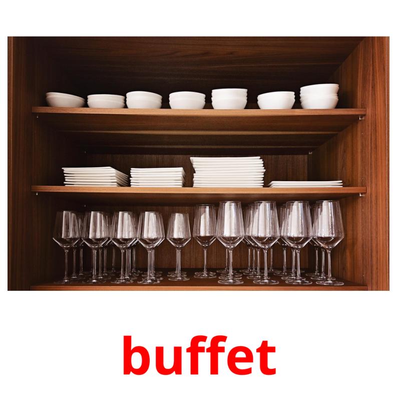 buffet picture flashcards