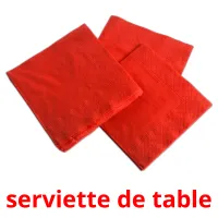 serviette de table Tarjetas didacticas