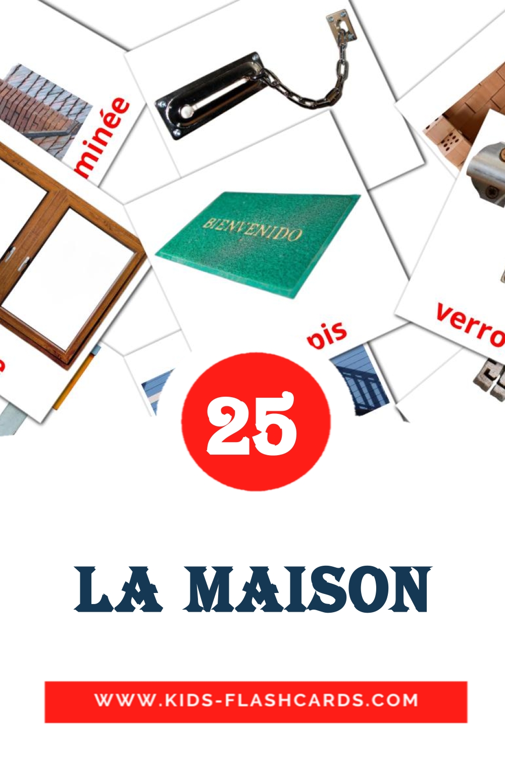 La Maison на французском для Детского Сада (25 карточек)