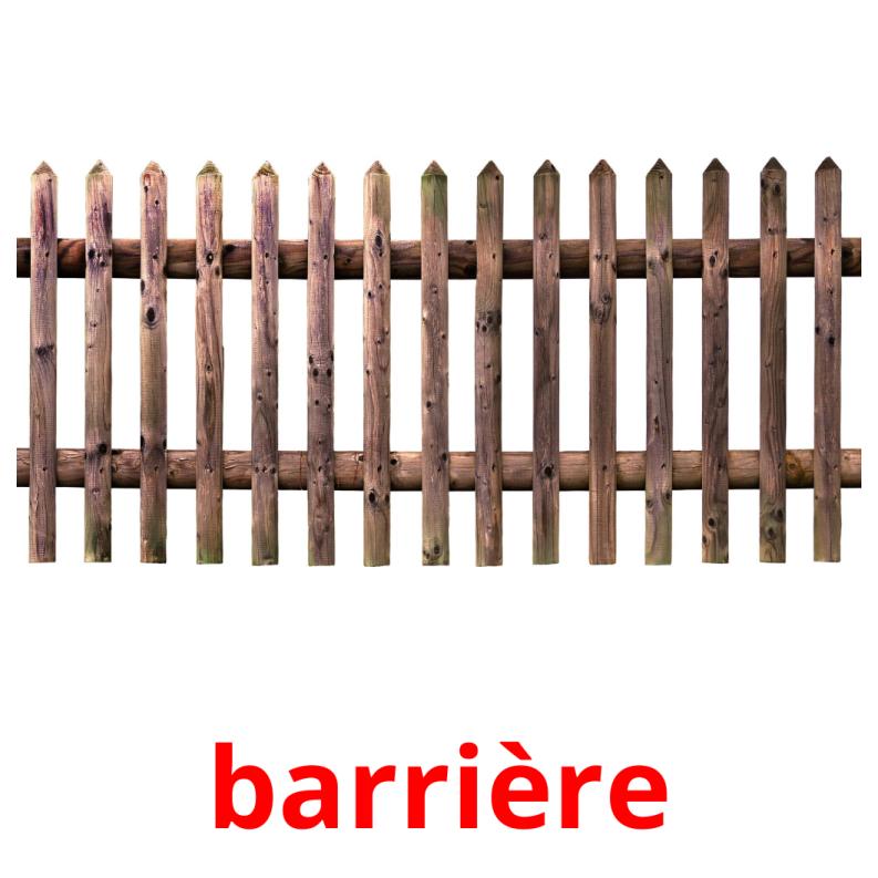barrière picture flashcards
