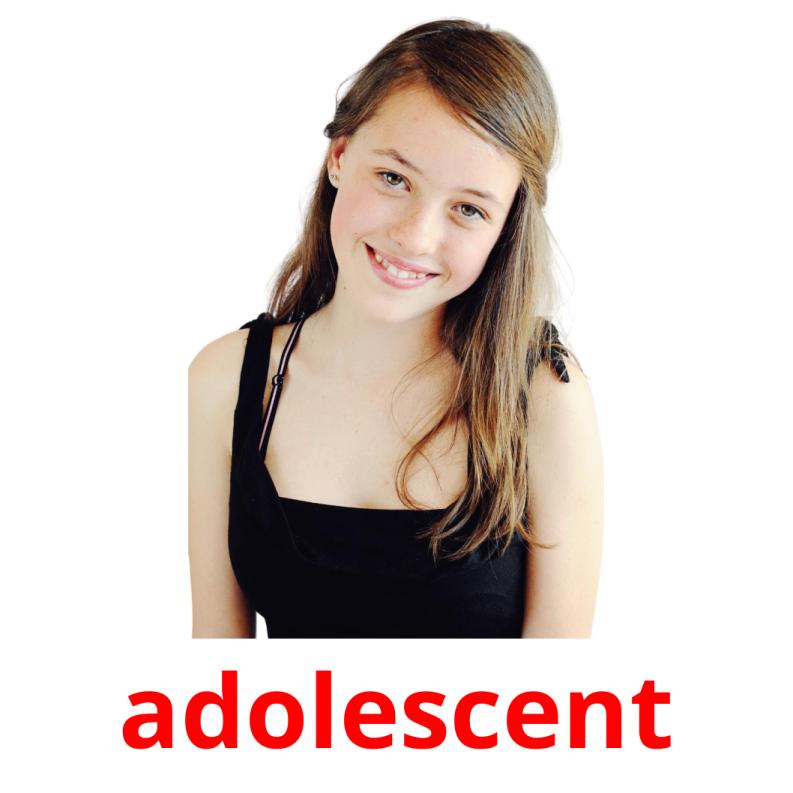 adolescent picture flashcards