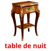 table de nuit Tarjetas didacticas