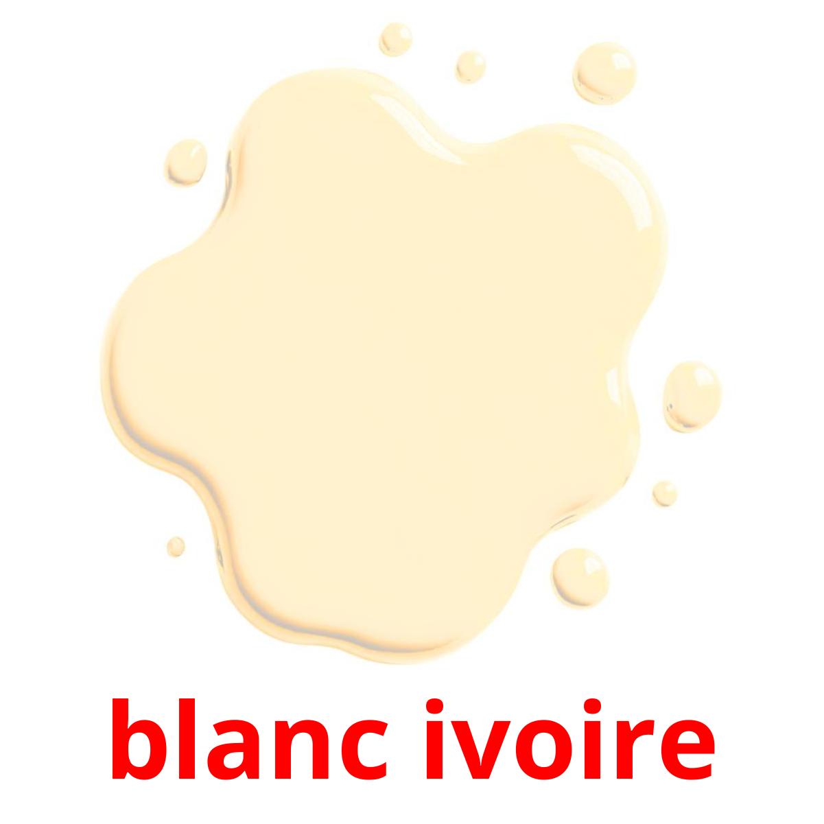 blanc ivoire cartes flash