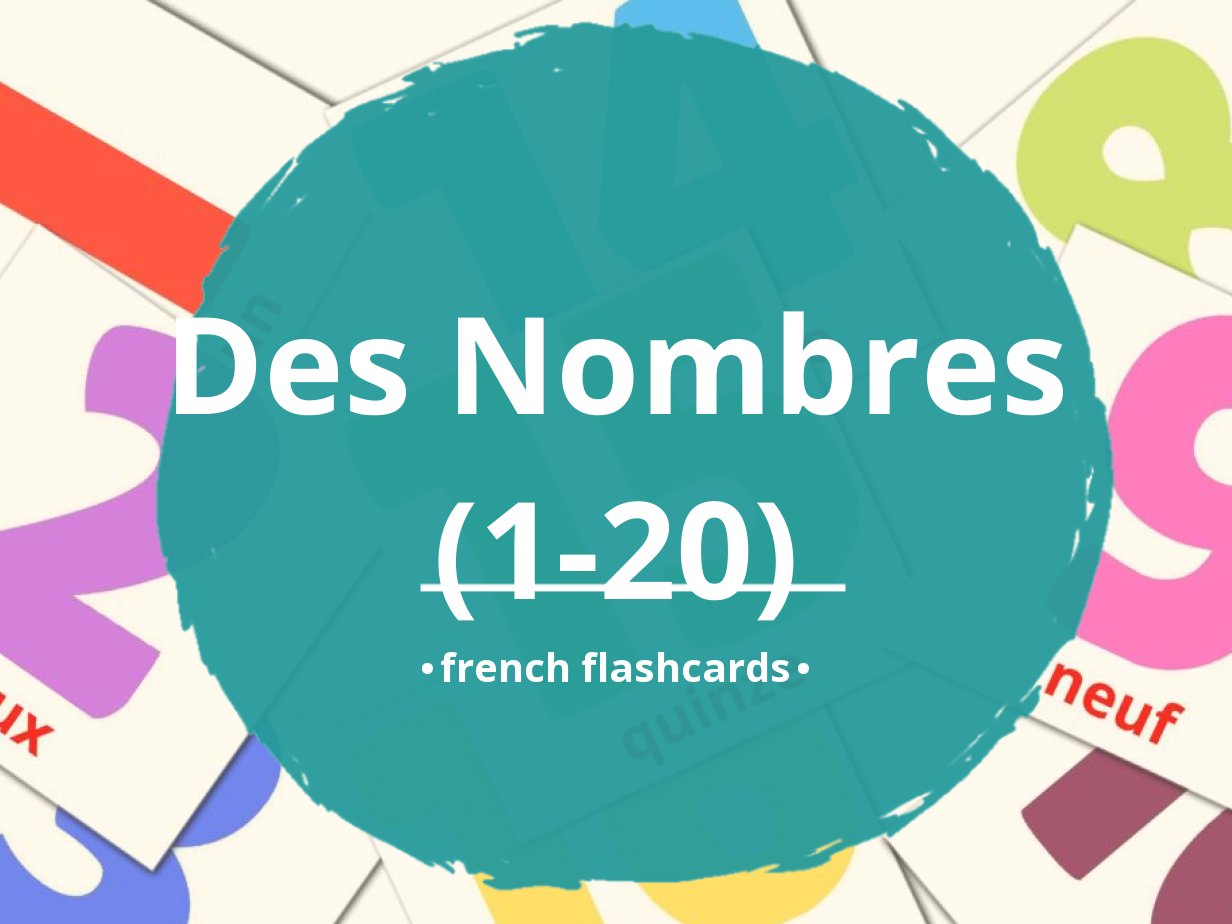 20 free numbers 1 20 flashcards in french pdf files