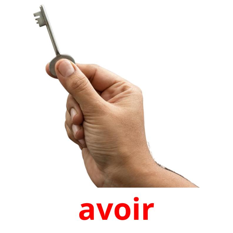 avoir picture flashcards