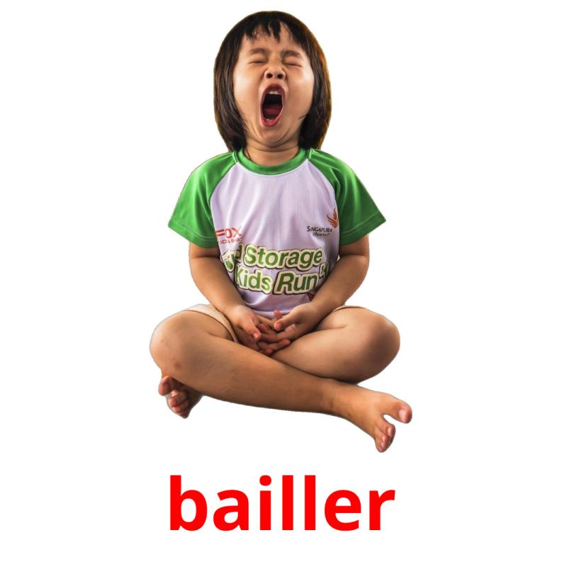bailler picture flashcards
