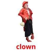 clown picture flashcards