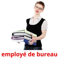 employé de bureau cartes flash