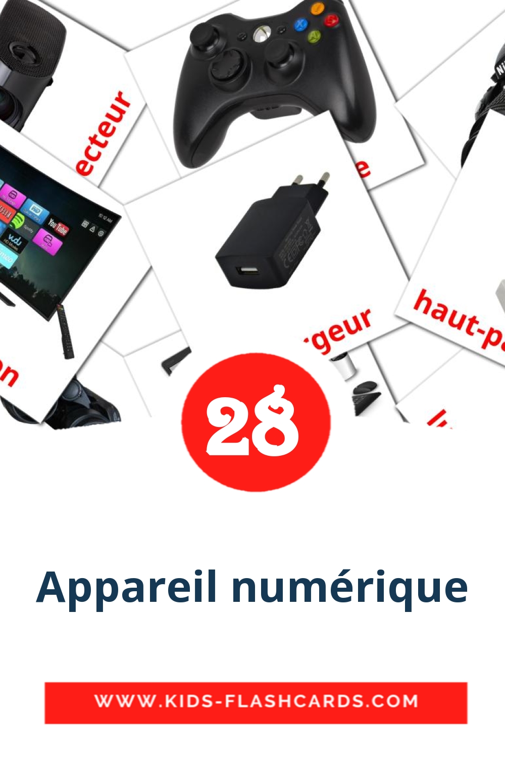 29 cartes illustrées de Appareil numérique pour la maternelle en français