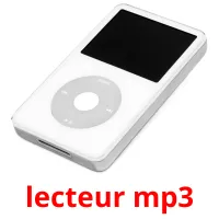 lecteur mp3 flashcards illustrate