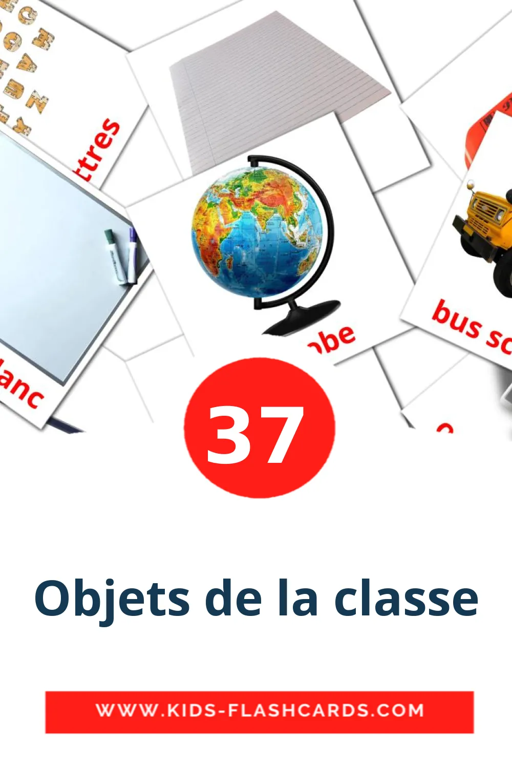 37 Objets de la classe Picture Cards for Kindergarden in french