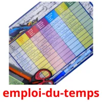 emploi-du-temps picture flashcards