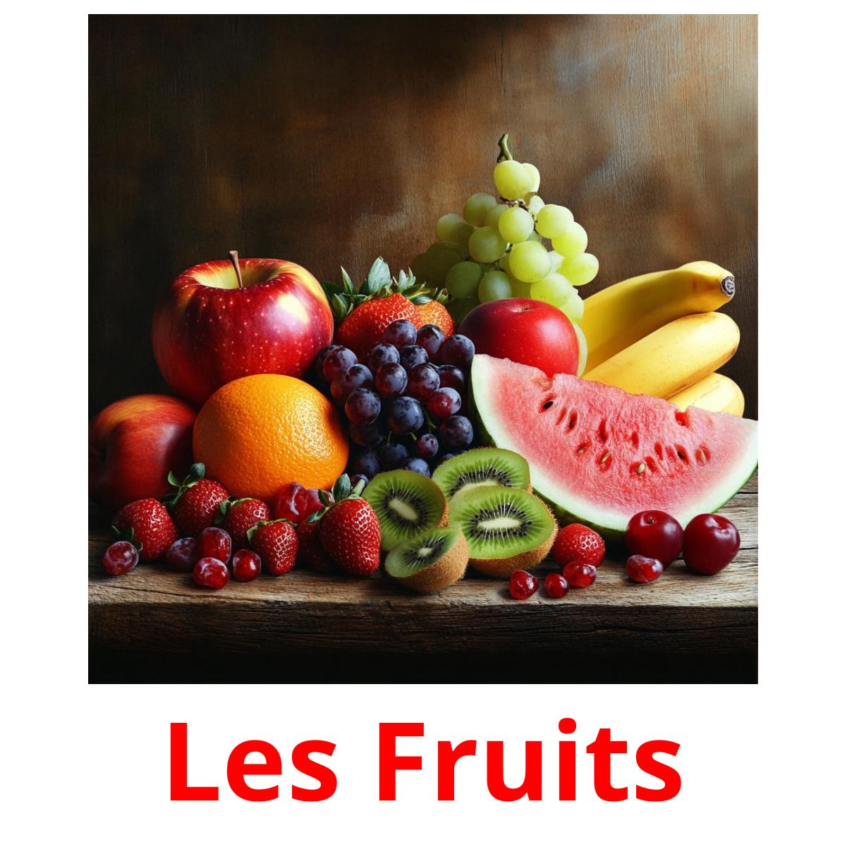 Les Fruits cartes flash