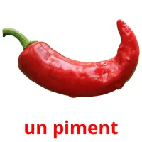 un piment Tarjetas didacticas