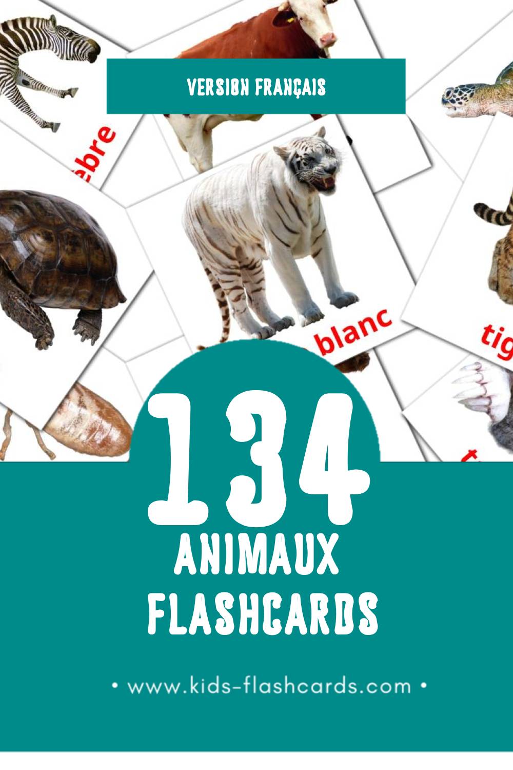 Flashcards Visual Animaux pour les tout-petits (134 cartes en Français)