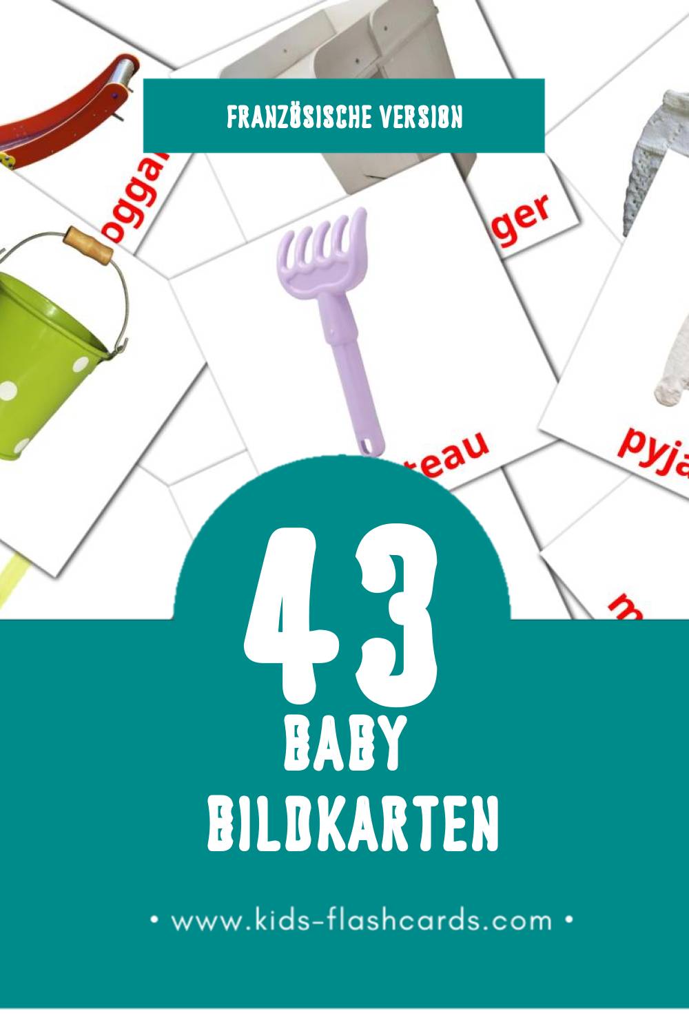 Visual Bébé Flashcards für Kleinkinder (45 Karten in Französisch)