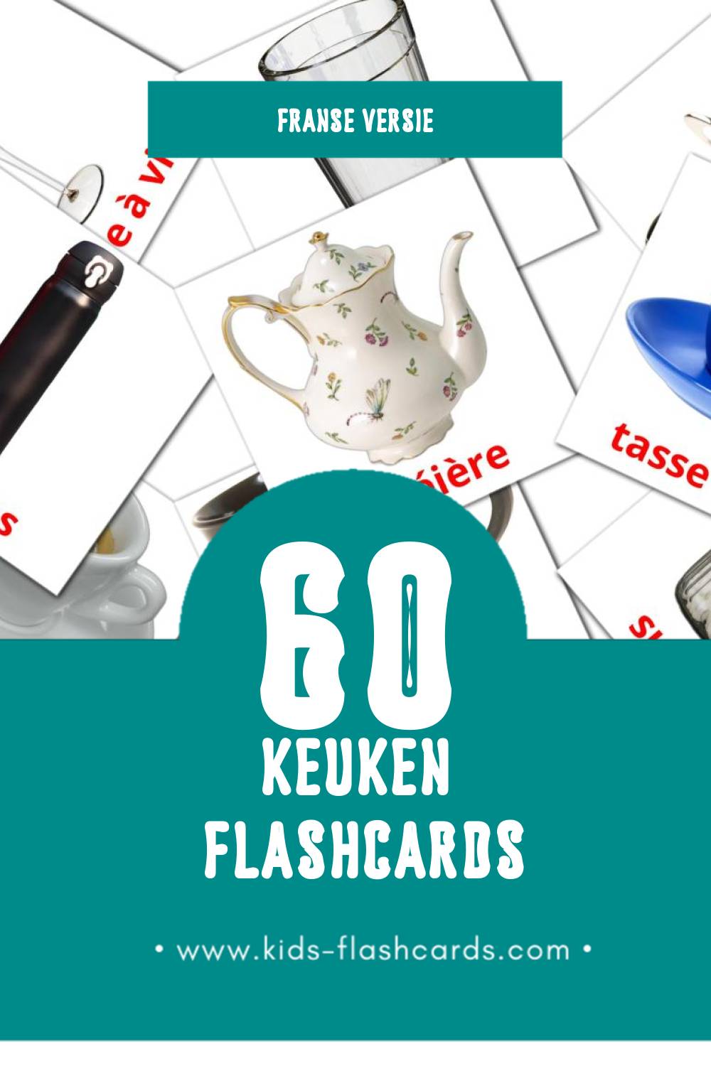 Visuele Cuisine Flashcards voor Kleuters (60 kaarten in het Frans)