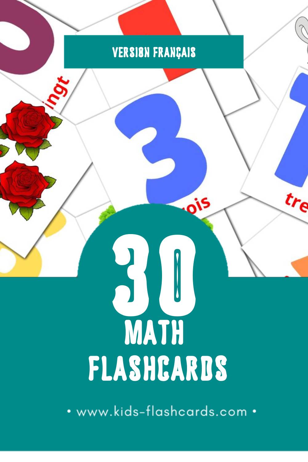 Flashcards Visual Math pour les tout-petits (30 cartes en Français)