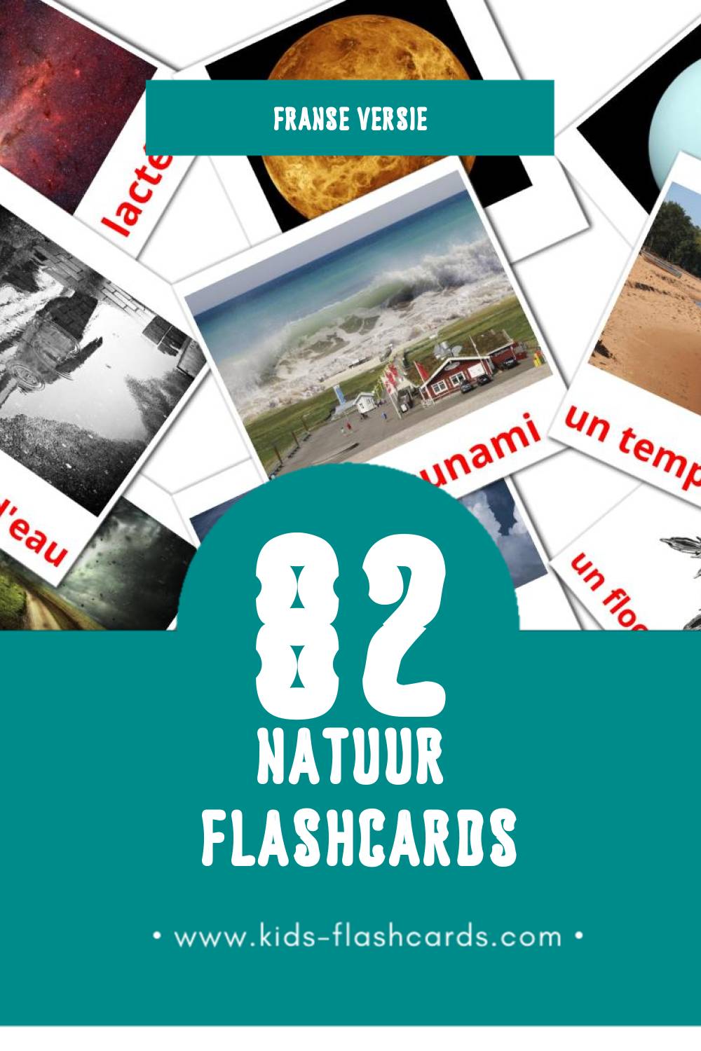 Visuele Nature Flashcards voor Kleuters (82 kaarten in het Frans)