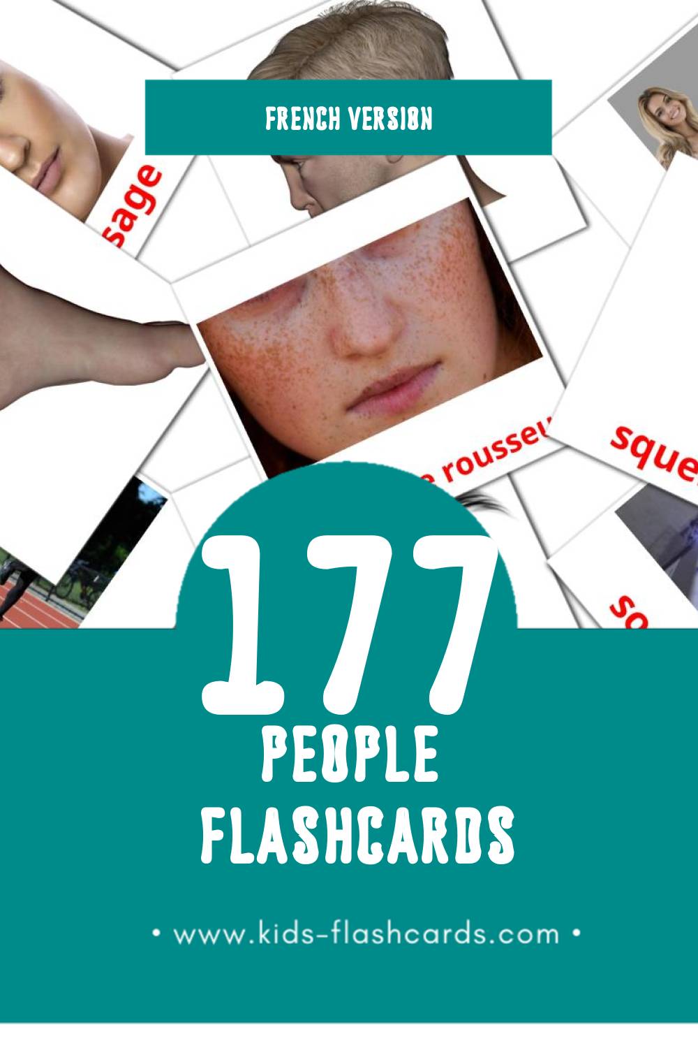 Visual Personnes Flashcards for Toddlers (177 cards in French)