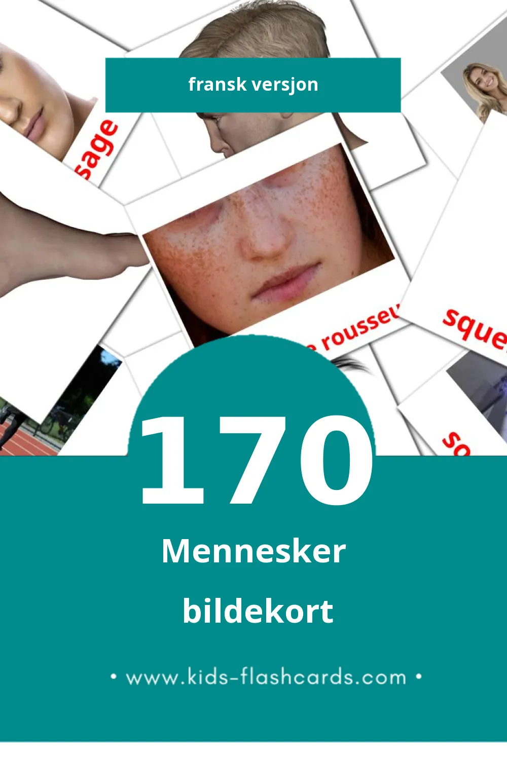 Visuelle Personnes bildekort for småbarn (170 kort på Fransk)