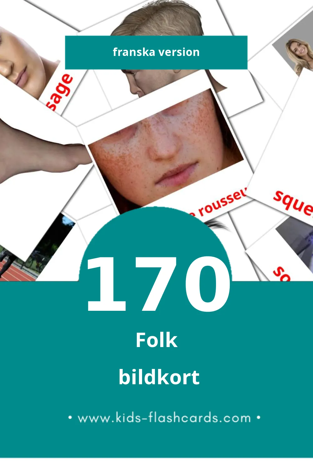 Visuella Personnes för småbarn (170 bildkort för barn på Franska)