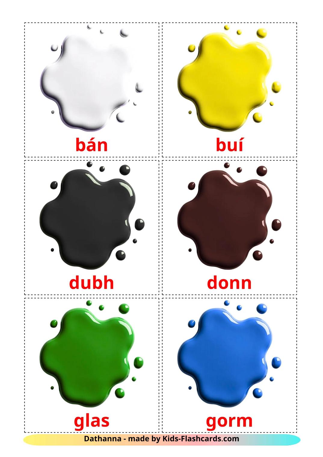 Colors - 11 Free Printable irish Flashcards 